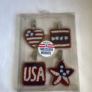 COPY - Thirstystone Beaded Set of 4 Tablecloth Weights Brand New.